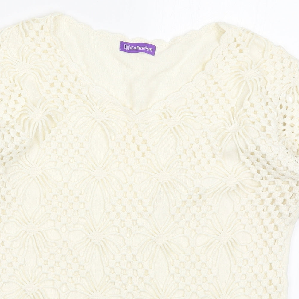 Womens UK Size 14 Collection Beige Pullover Jumper