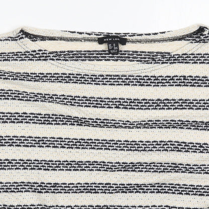 Womens UK Size M New Look Beige Basic T-Shirt
