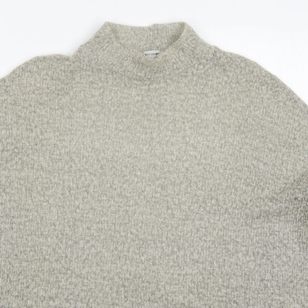 Light Before Dark Womens Grey  Knit Pullover Jumper Size S