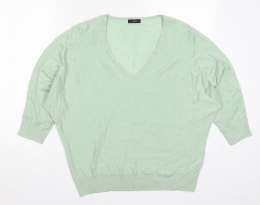 Womens UK Size 12 M&Co Green Pullover Jumper