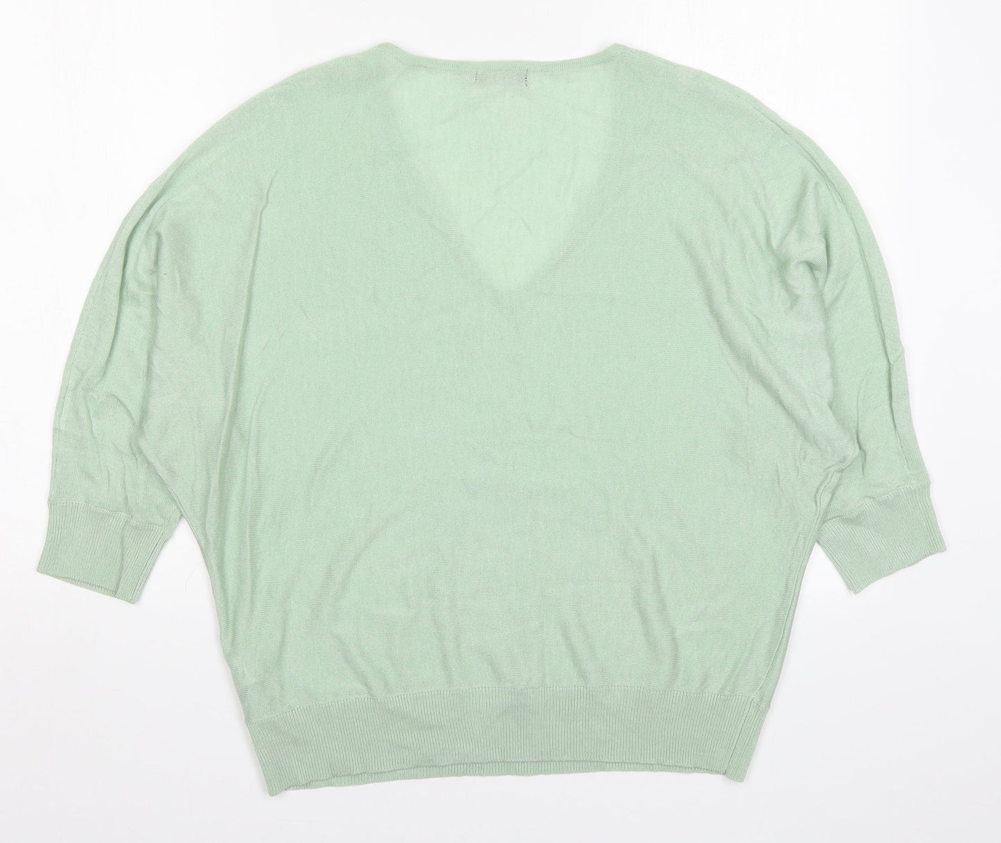 Womens UK Size 12 M&Co Green Pullover Jumper