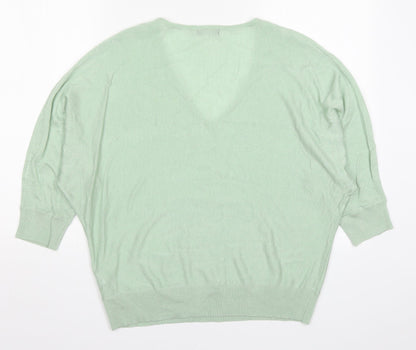 Womens UK Size 12 M&Co Green Pullover Jumper
