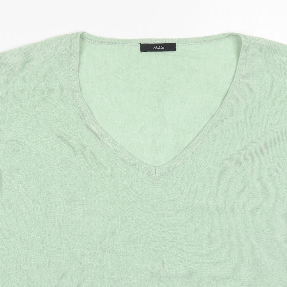 Womens UK Size 12 M&Co Green Pullover Jumper