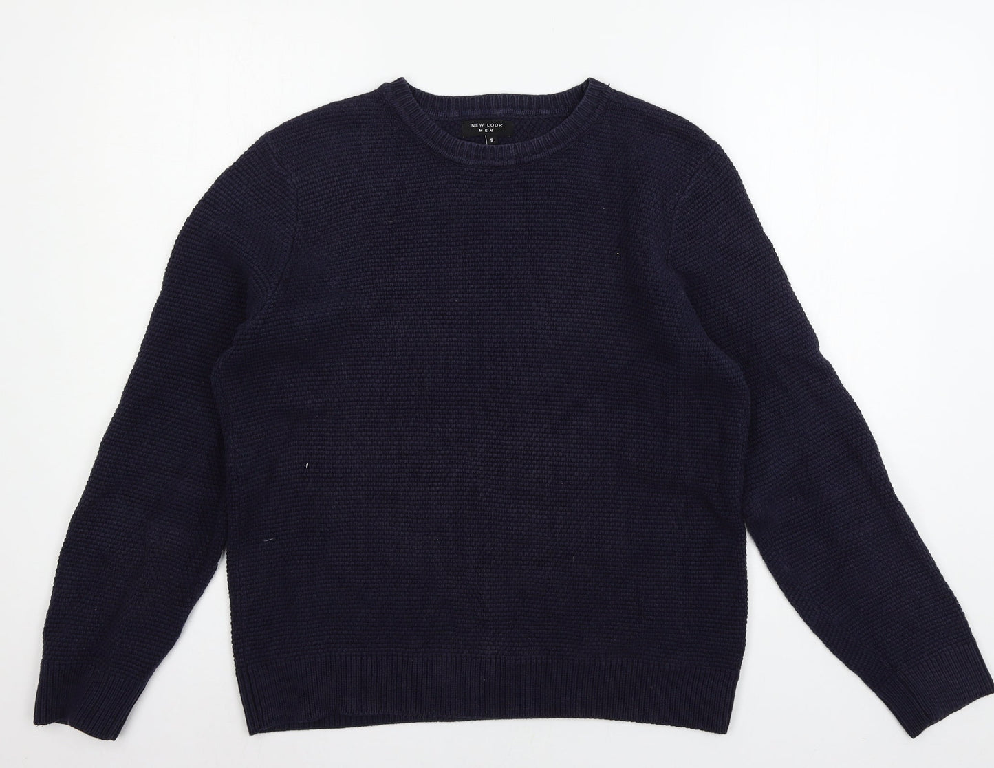 New Look Mens Blue  Knit Pullover Jumper Size S