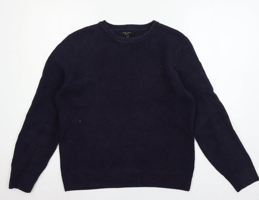 New Look Mens Blue  Knit Pullover Jumper Size S