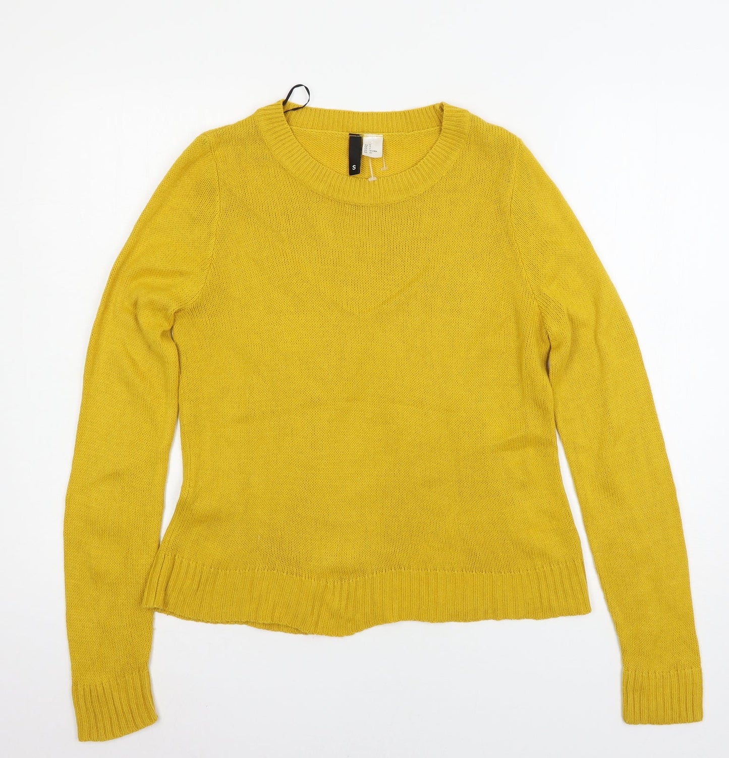 Womens UK Size S H&M Yellow Pullover Jumper