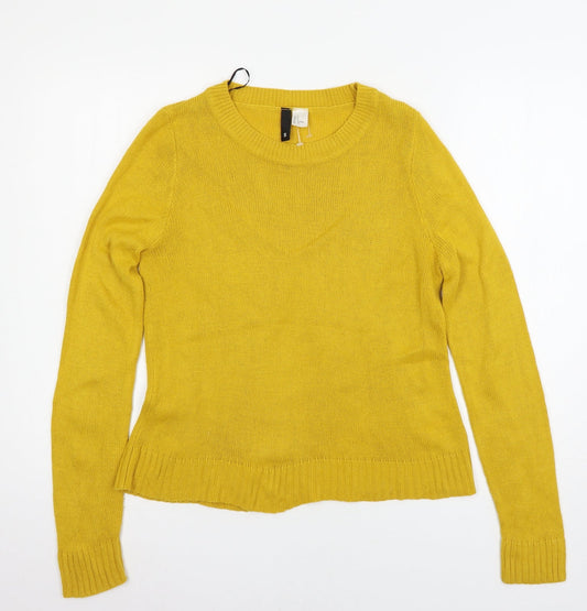 Womens UK Size S H&M Yellow Pullover Jumper