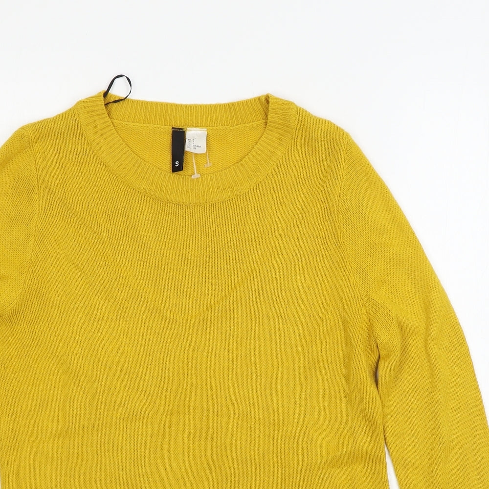 Womens UK Size S H&M Yellow Pullover Jumper
