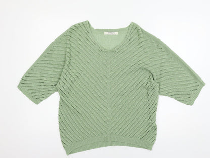 Normcore Womens Green  Knit Pullover Jumper One Size