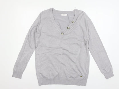 MLA Womens Grey  Knit Pullover Jumper Size S