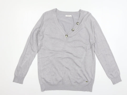 MLA Womens Grey  Knit Pullover Jumper Size S