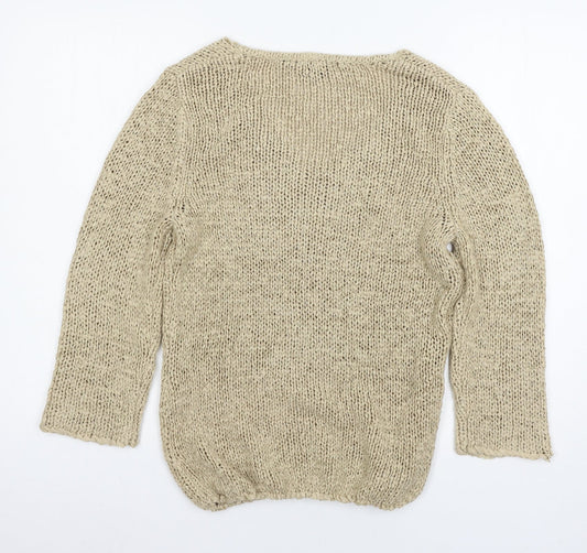 Apart Womens Beige  Knit Pullover Jumper Size 12