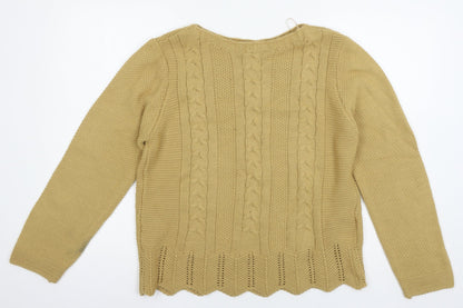 Womens UK Size L Luisa Ricci Beige Pullover Jumper