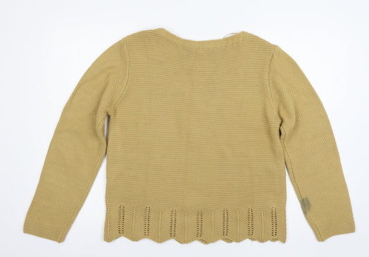 Luisa Ricci Womens Beige  Knit Pullover Jumper Size L