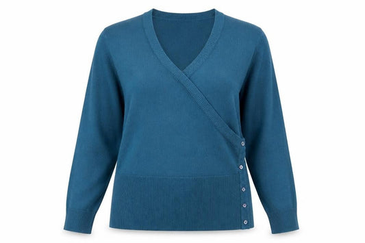 Womens UK Size L Debbie Morgan Blue Pullover Jumper