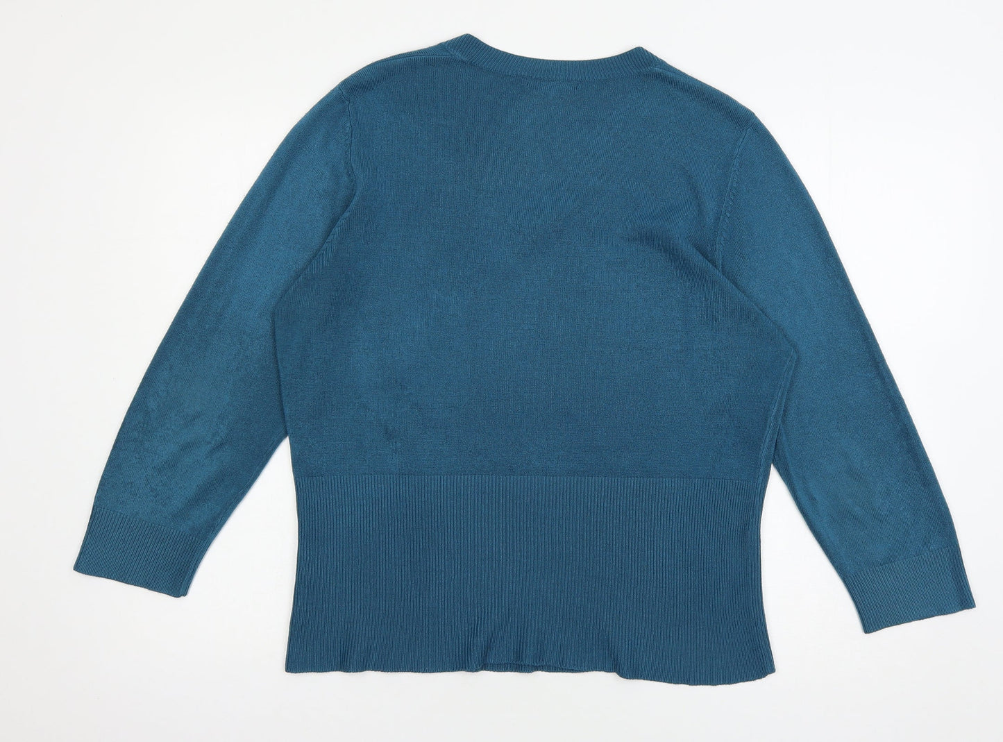 Womens UK Size L Debbie Morgan Blue Pullover Jumper