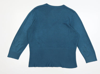 Womens UK Size L Debbie Morgan Blue Pullover Jumper