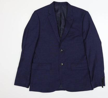Mens UK Size L H&M Regular Blue Suit Jacket