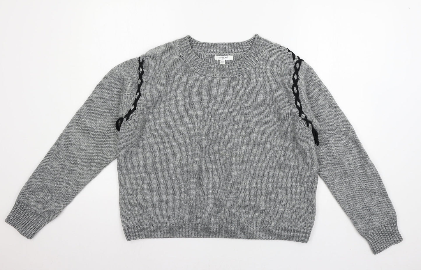Womens UK Size S sweewe Grey Pullover Jumper