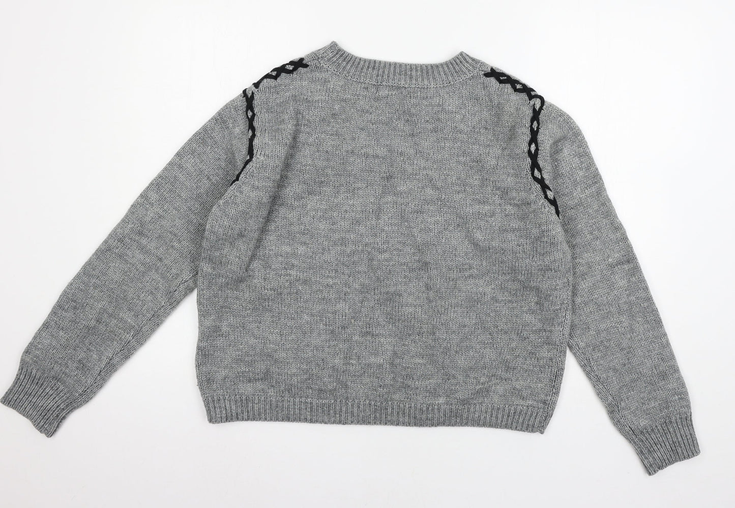 Womens UK Size S sweewe Grey Pullover Jumper