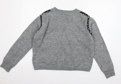 Womens UK Size S sweewe Grey Pullover Jumper
