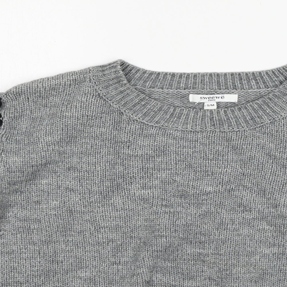 Womens UK Size S sweewe Grey Pullover Jumper