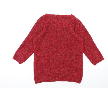 Womens UK Size M BM Red Pullover Jumper