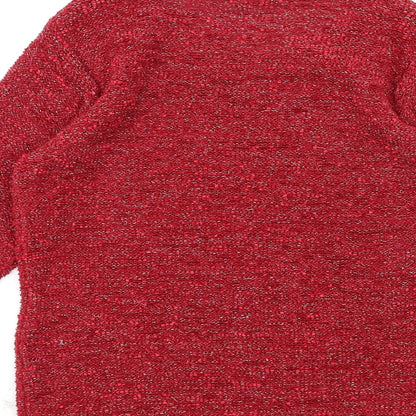Womens UK Size M BM Red Pullover Jumper