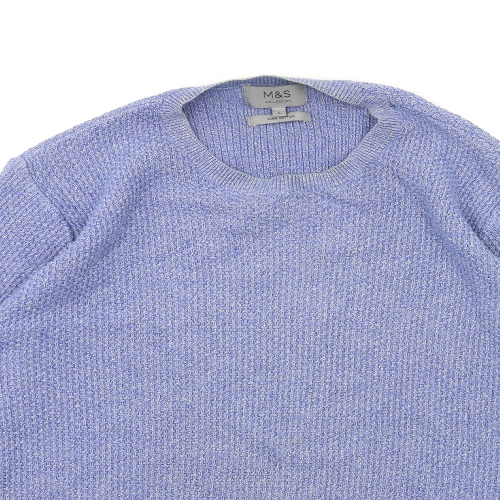 Mens UK Size L M&S Blue Pullover Sweatshirt
