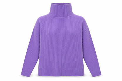 Front view of Dorothy Perkins women’s purple jumper, size UK 20
