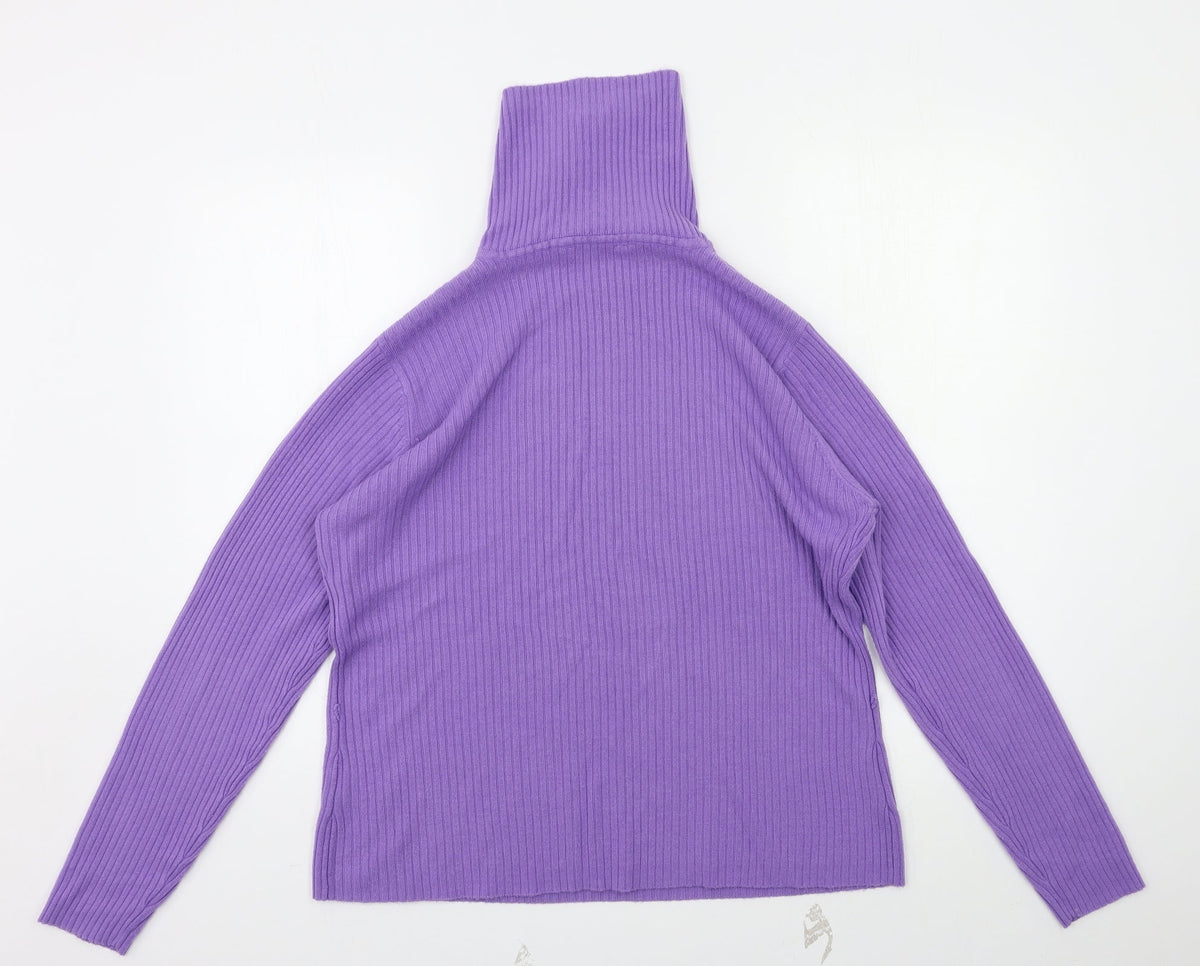 Back view of Dorothy Perkins women’s purple jumper, size UK 20