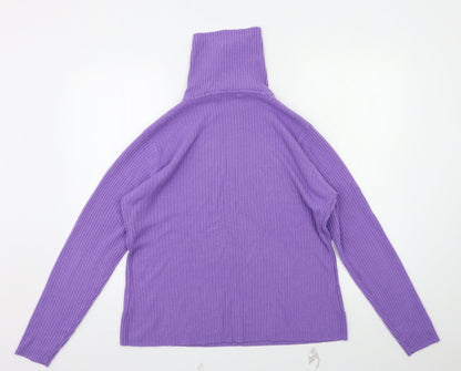 Back view of Dorothy Perkins women’s purple jumper, size UK 20