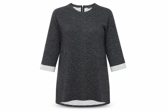 Front view of Select women’s grey fit & flare, size UK 14