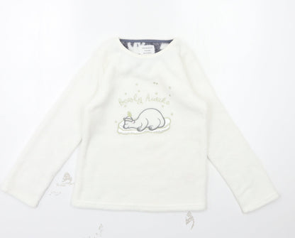 Primark Girls White   Top Pyjama Top Size 9-10 Years