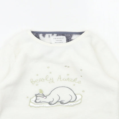 Primark Girls White   Top Pyjama Top Size 9-10 Years