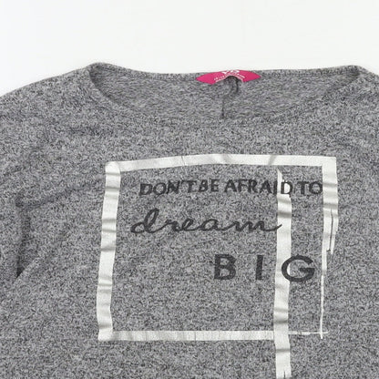 YD Girls Grey   Basic T-Shirt Size 12-13 Years