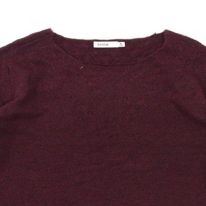 JUST FAB Womens Red   Pullover Jumper Size XL