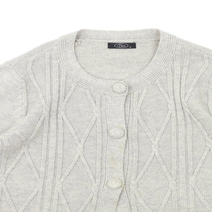 Womens UK Size M BM Grey Cardigan Jumper