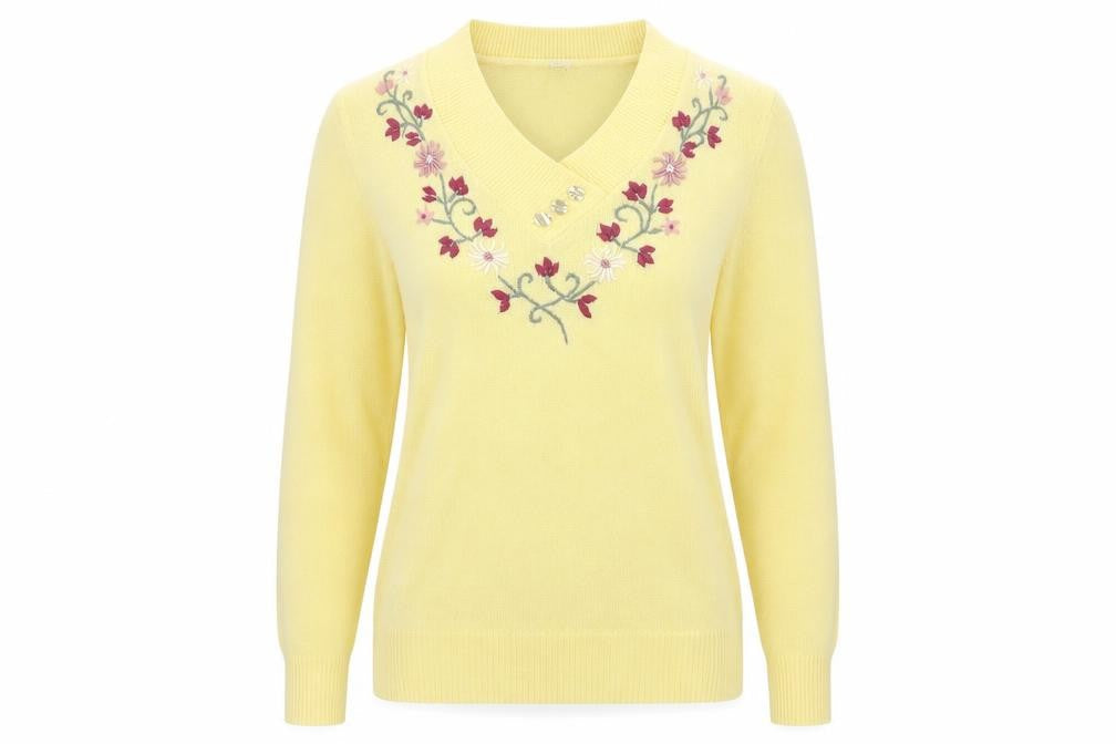 Womens UK Size 10 Preworn Yellow Pullover Jumper