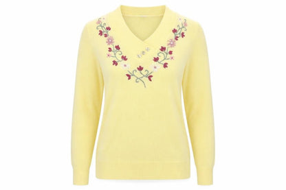 Womens UK Size 10 Preworn Yellow Pullover Jumper