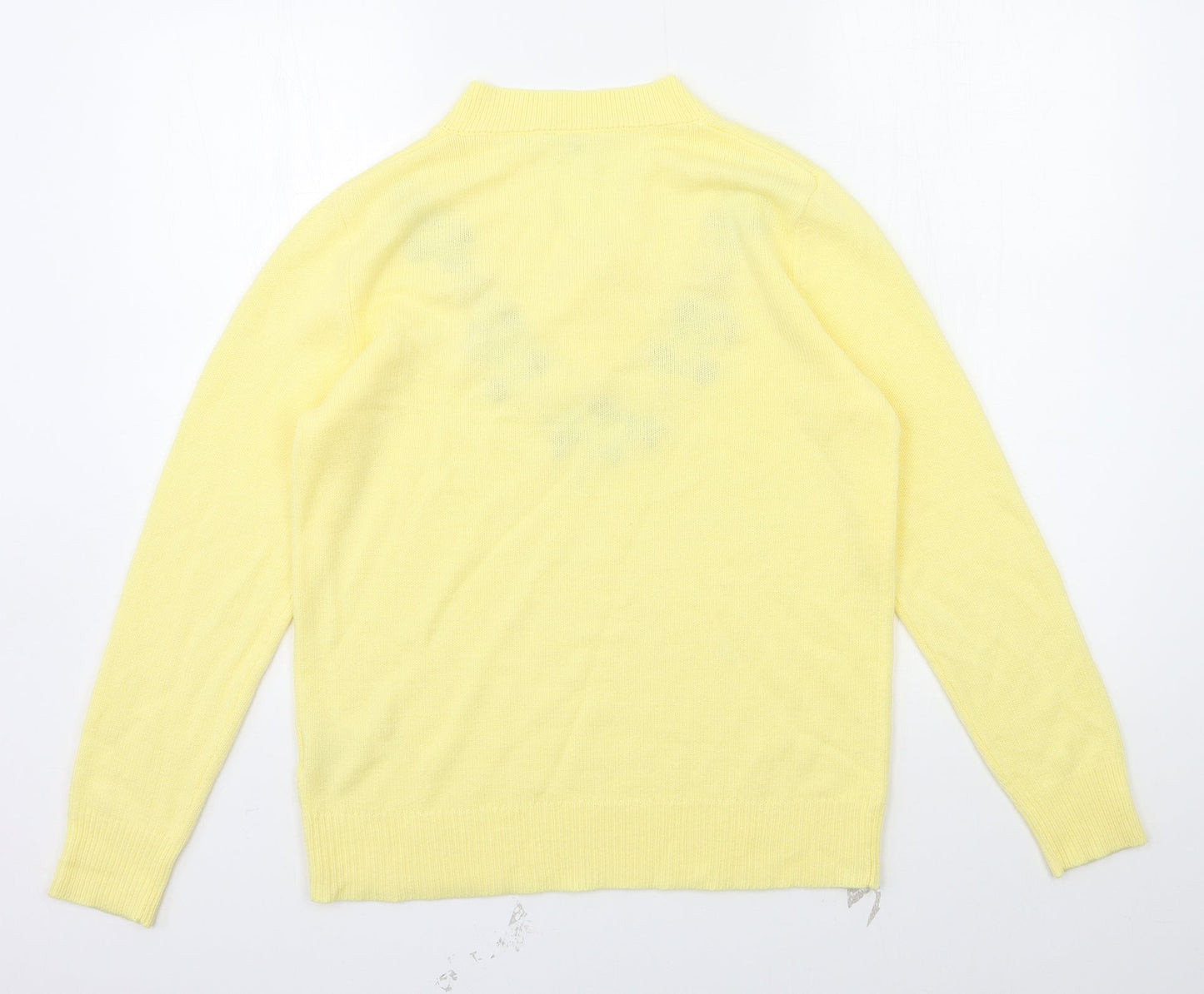 Womens UK Size 10 Preworn Yellow Pullover Jumper