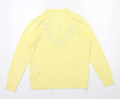 Womens UK Size 10 Preworn Yellow Pullover Jumper