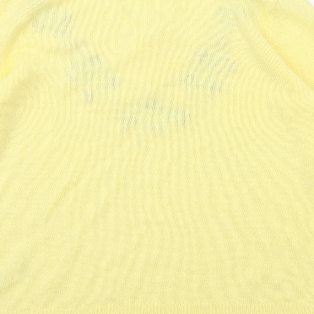 Womens UK Size 10 Preworn Yellow Pullover Jumper