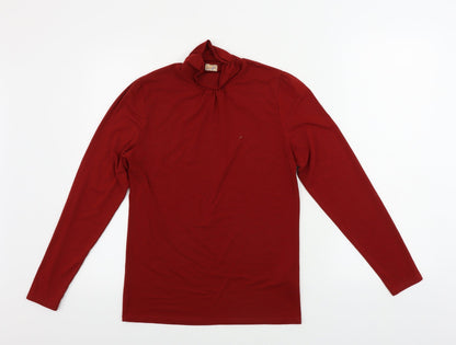 Additional front view of CLIMATYL women’s red basic t-shirt, size M