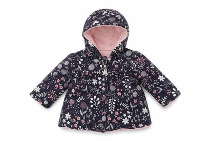 Front view of George girls’ purple floral jacket one size
