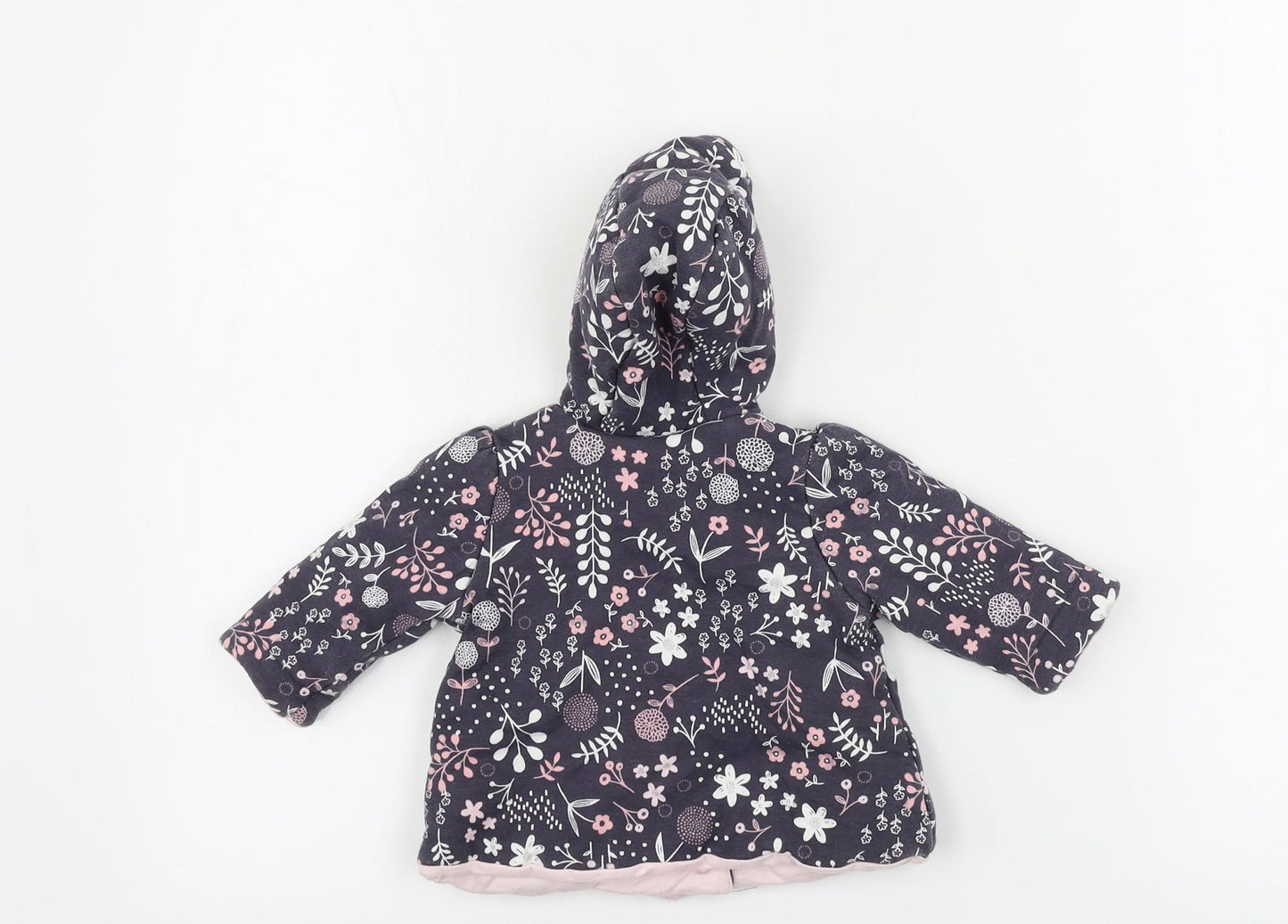 George  Girls Purple Floral  Jacket  One Size