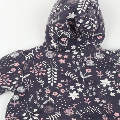 George  Girls Purple Floral  Jacket  One Size