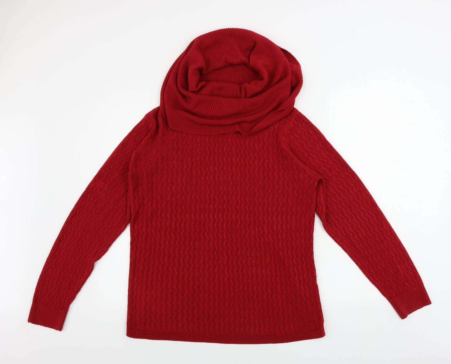 Womens UK Size M Lakeland Red Pullover Jumper