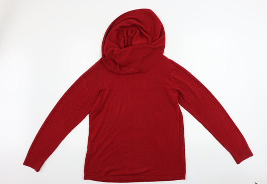 Womens UK Size M Lakeland Red Pullover Jumper