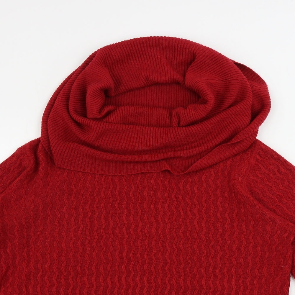 Womens UK Size M Lakeland Red Pullover Jumper